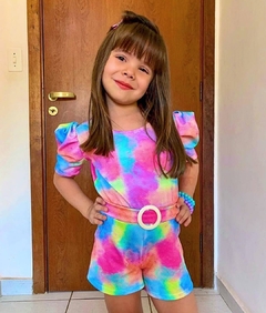 Macacão Tie Dye com Cinto - Coisas de Dondoquinha