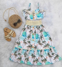 Conjunto Azul Coqueiro - Coisas de Dondoquinha