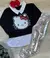 Conjunto Blusão Hello Kitty com Camisa Falsa + Legging Metalizada na internet