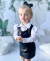 Conjunto Vestido em Paetê Preto + Camisa Branca + Laço de Cabelo na internet