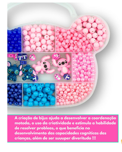 Kit Miçanga Infantil Stitch Para Pulseira E Colar + Fio na internet