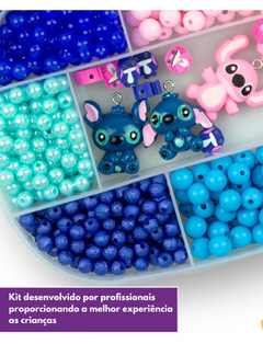 Kit Miçanga Infantil Stitch Para Pulseira E Colar + Fio - loja online