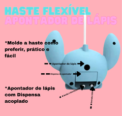 Luminária De Mesa Com Haste Flexível Eapontador Stitch - Coisas de Dondoquinha