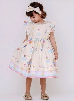 Vestido Taci Arco-íris Bege - comprar online