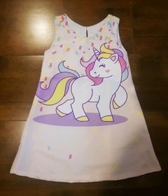 Vestido Trapézio Unicórnio