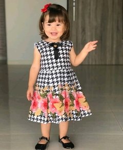 Vestido Taci Pied de Poule Xadrez