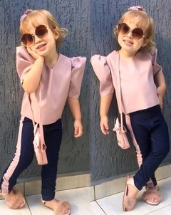 Conjunto Rosa Manga Bufante - comprar online