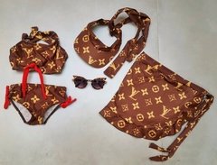 Saída de Praia Saia LV Louis Vuitton - Coisas de Dondoquinha
