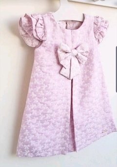 Vestido ROSA trapézio Lacinhos