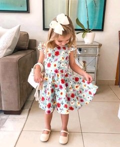 Vestido Azul Florzinhas