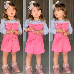 Vestido Jeans Rosa na internet