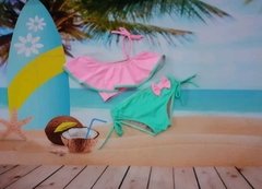 Biquini Candy Colors rosa e verde água - comprar online