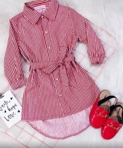 Chemise Vermelha Listrada