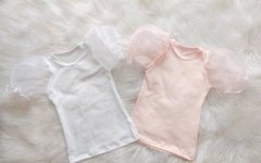 Blusa de Organza Manga Princesa