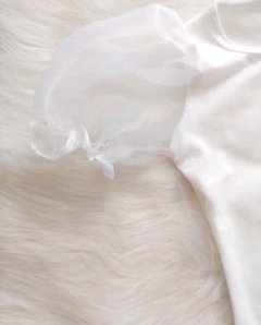 Blusa de Organza Manga Princesa na internet