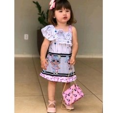 Vestido Boneca Babadinho Unicórnio Branco - comprar online