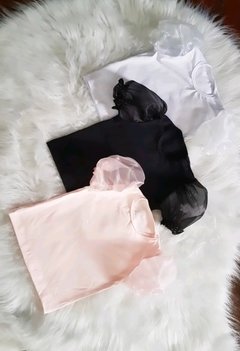Blusa de Organza Manga Princesa - Coisas de Dondoquinha