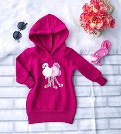 Vestido Moletom Pink Flamingo
