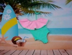 Maiô Candy Colors rosa e verde água - loja online
