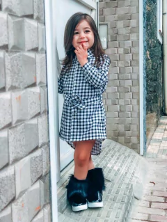 Chemise Xadrez Preta e Branca - comprar online