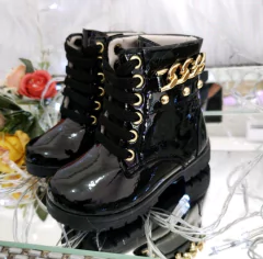Coturno Preto Verniz - comprar online