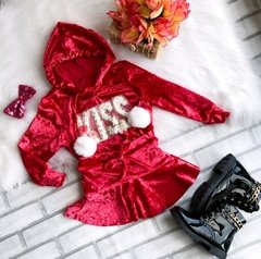 Conjunto KISS Vermelho Veludo