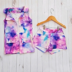 Conjunto Galaxy Tie Dye (Short e Colete) - comprar online
