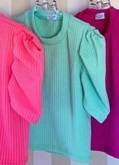 Blusa Manga Bufante Candy Colors Tal Mãe Tal Filha na internet