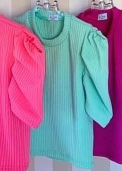 Blusa Manga Bufante Candy Colors Tal Mãe Tal Filha na internet