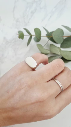 Anillo Sello Oval - Picasso joyeria