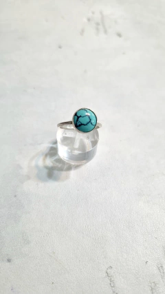 Anillo turquesa redonda - comprar online