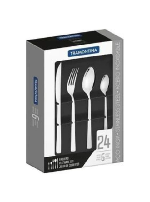 Juego De Cubiertos 24 Piezas Acero Inoxidable Oslo Tramontina - comprar online