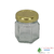 Frasco Hexagonal 40cc con tapa metalica