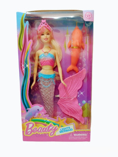 MUÑECA BEAUTY LIGHTS MERMAID SIRENITA