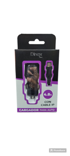 CARGADOR PARA AUTO C/CABLE IPHONE 4.8A