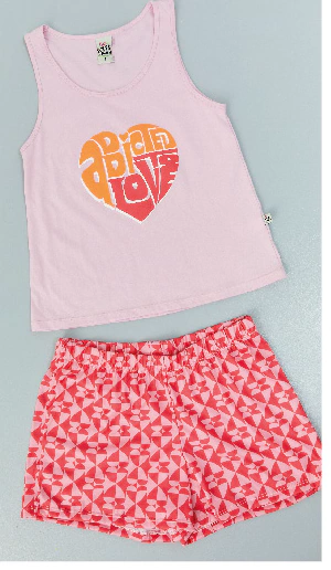 455-24 ADDICTED TO LOVE - Pijama musculosa y short - Tutta La Frutta