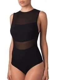 SE402 Body sin mangas de microfibra y tul SELU