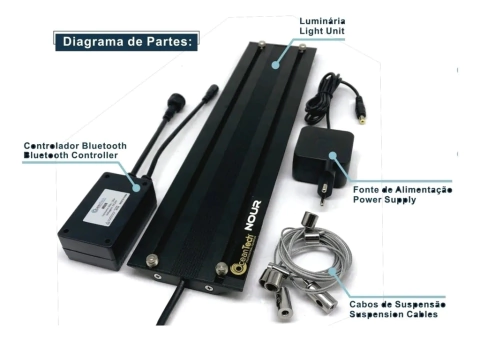 Luminária Nour Plus Marine 50cm - Ocean Tech