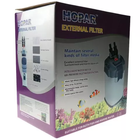 Filtro Canister Hopar 3318 c/ UV 9w - 1800 L/H - 110v