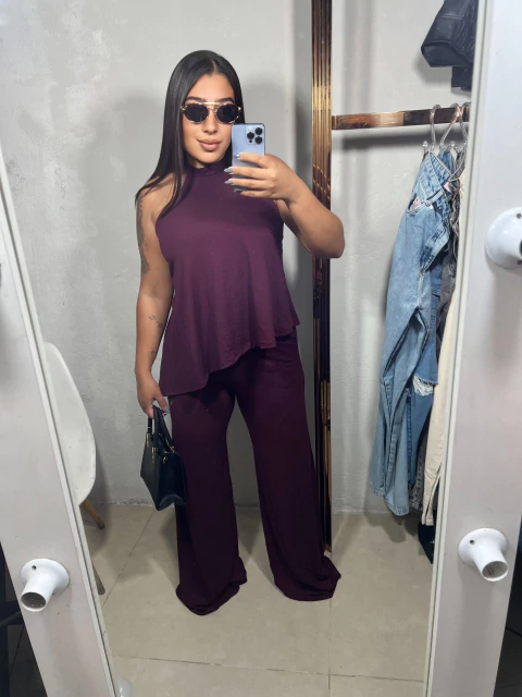 Conjunto regata e calça larga