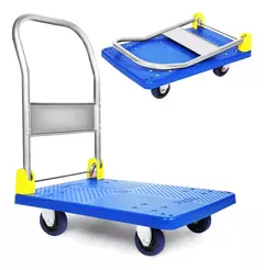 Carro Plataforma Carretilla De Mano 400kg Ruedas Giratorias STOHRDB400 - tienda online