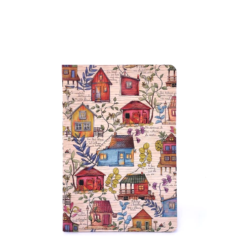 Caderneta Flex A5 - Casinhas - Sem Pauta - comprar online