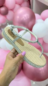 RASTEIRINHA STRASS SHOES B/ BEGE PALHA