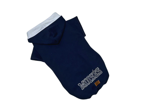 Agasalho em moletom azul marinho com nome - comprar online