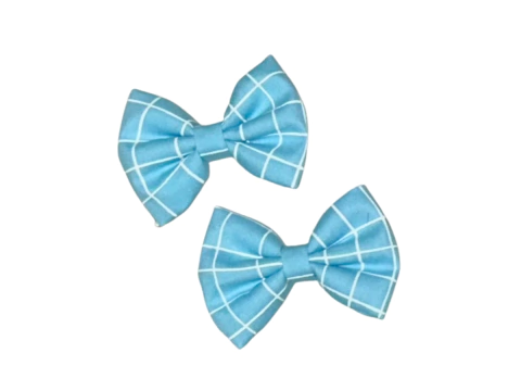 Par de laços xadrez azul - comprar online