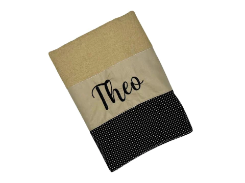 Toalha bege + preto - comprar online