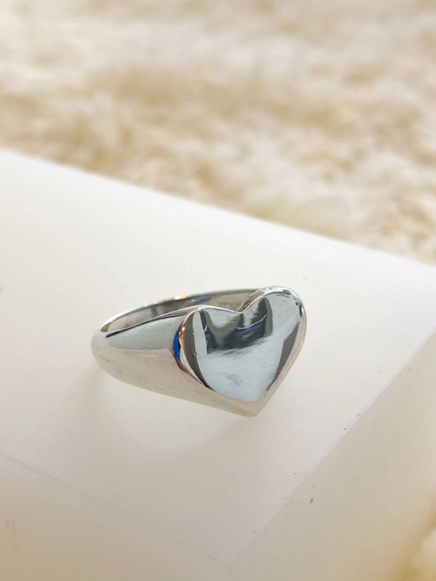 ANILLO PLATA SELLO CORAZÓN