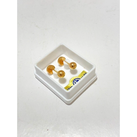 AROS ABRIDORES 18 KT CON TIC LAMINADO BOLITA 5 MM - comprar online