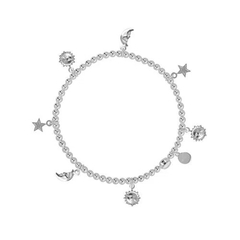 PULSERA CARMÍN PLATA CARRUSEL