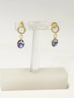 AROS CIRCULAR CON DIJES CRISTAL ENCHAPADO